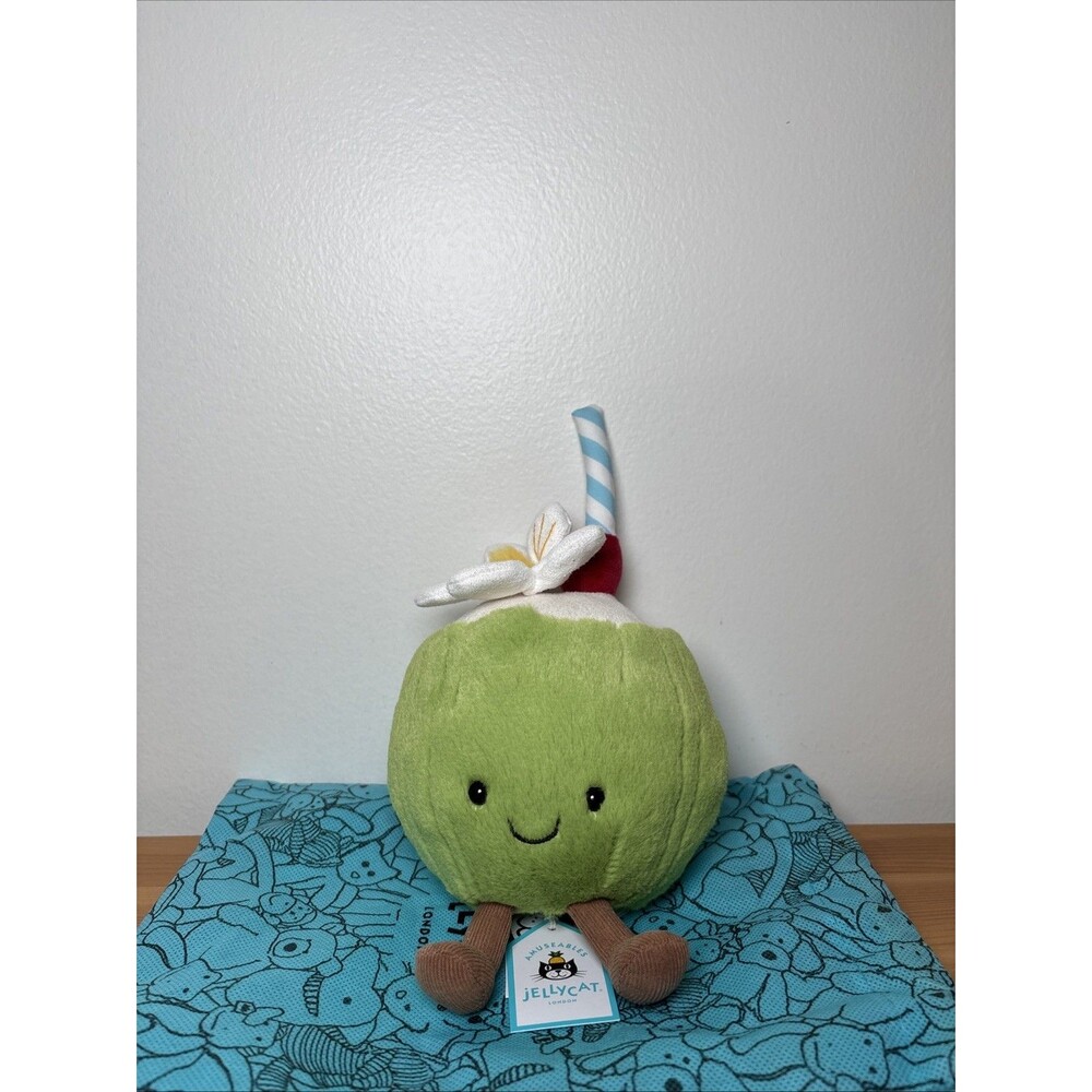 Jellycat Amuseables Aruba Coconut 🥥 RARE Limited collection Brand New with Tag